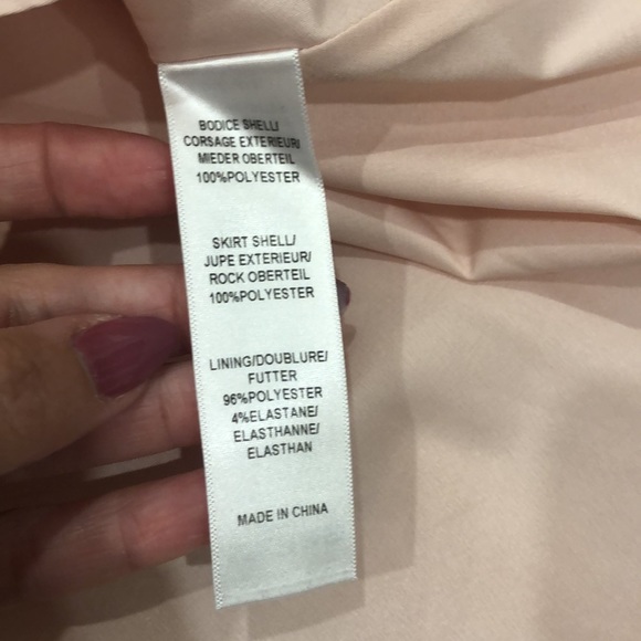 AIDAN MATTOX sequence bodice/Toole dress in blush pink. Size 2 - Picture 9 of 14